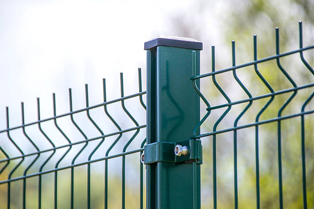 istock Industrial mesh fence 527239542