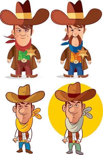 Vector illustration of Cowboys