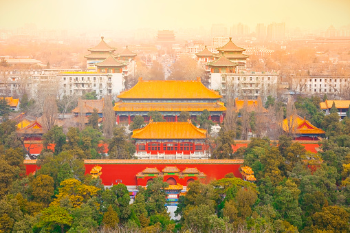 View over the city of Beiijng from Jingshan park