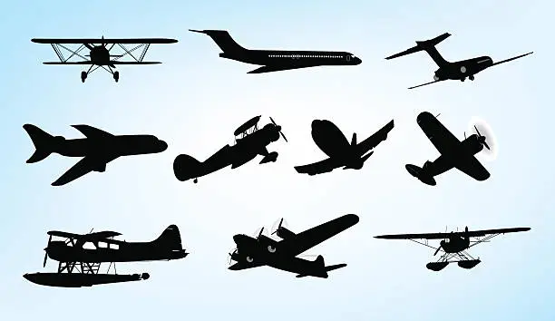 Vector illustration of Airplanes