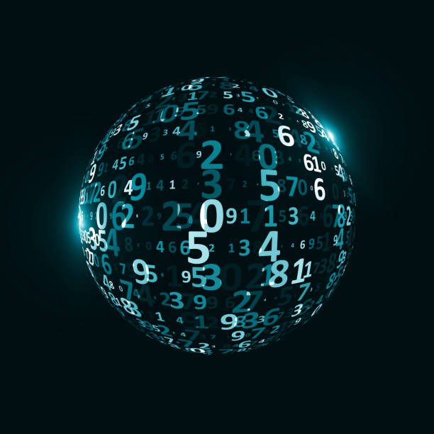 Digital code background Digital code background, abstract illustration. The concept of globalization kyoto ball stock illustrations
