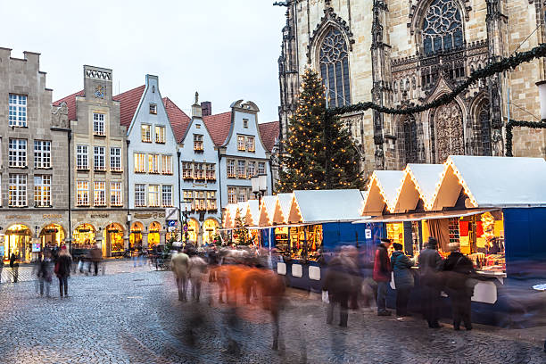 Christmas Market in Münster, Germany Christmas Market in Münstert, Germany munster stock pictures, royalty-free photos & images