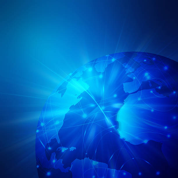 istock Global futuristic motion technology concept background, illustration 527312637