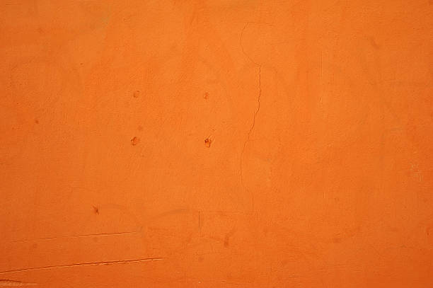 istock Texture of old wall covered with yellow stucco 527314179