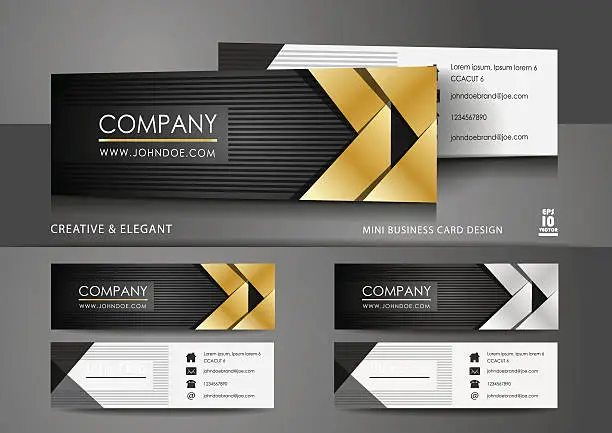 Vector illustration of Creative mini business card design