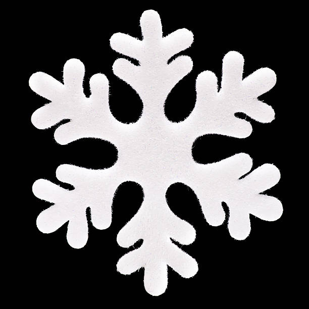 snowflake isolado no preto - snow fake snow isolated christmas ornament - fotografias e filmes do acervo