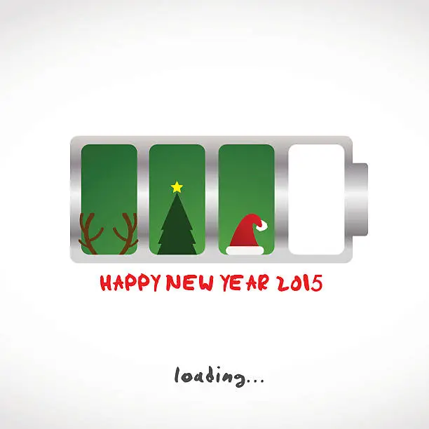 Vector illustration of christmas and new year 2015
