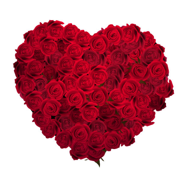 istock Valentines Day Heart Made of Red Roses. EPS 10 527345901