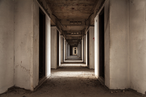 Haunted Abandoned Building Hotel Corridor