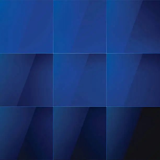 Vector illustration of Blue aqua shiny squares abstract background