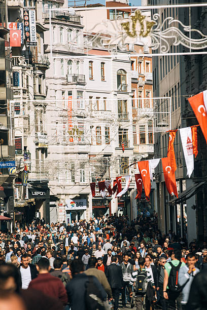 istock Crowded Istiklal street in Istanbul 527369523