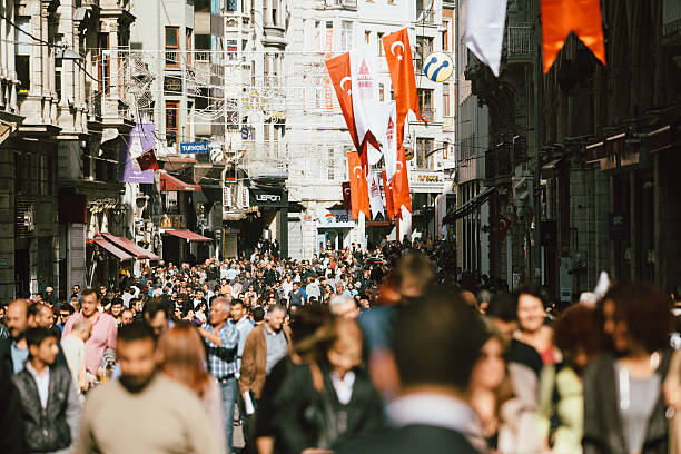 istock Crowded Istiklal street in Istanbul 527369527