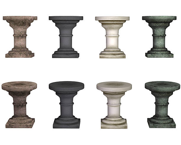 pedestal, isolated on the white background stock photo