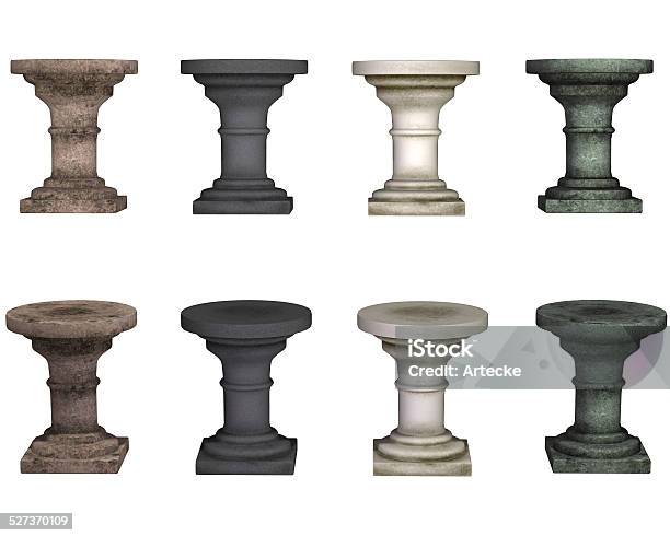 Pedestal Isolated On The White Background Stock Photo - Download Image Now - Statue, Pedestal, Headquarters