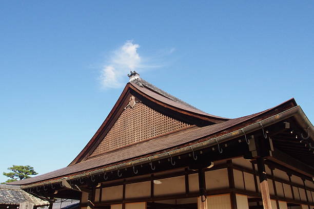 Japanese building with traditional roof top