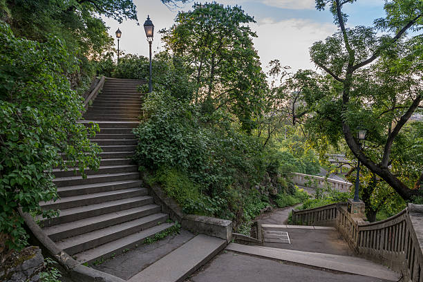 istock Stairs in city park 527370909