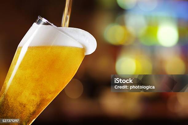 Glass Of Beer Stock Photo - Download Image Now - Beer - Alcohol, Pouring, Lager