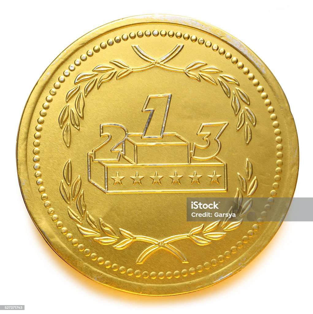 Photo libre de droit de Médaille De Chocolat banque d'images et plus  d'images libres de droit de Badge - Badge, Chiffre 1, Chocolat - iStock