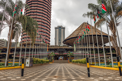 Nairobi, Kenya - October 20, 2014 : Kenyatta International Conference Centre located in the central business district of Nairobi