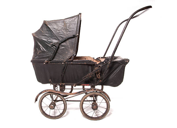 istock Antique Edwardian black pram 527374613