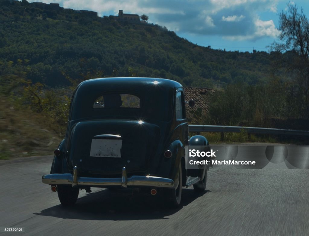 Amalfi Coast, Italy. Vintage cars on tour. Amalfi Stock Photo