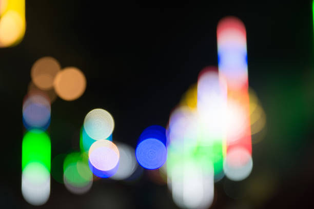 Abstract circular bokeh background of Christmas light