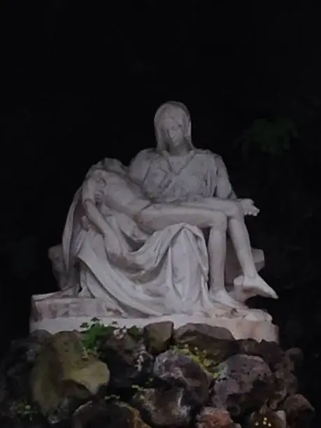 Pieta white marble replica, Portland OR