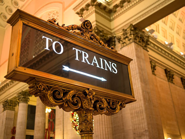 istock Trains sign transit indoor ornate 527393239
