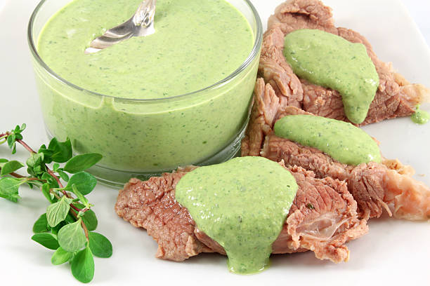 green sos z wołowiny - parsley chive sorrel borage zdjęcia i obrazy z banku zdjęć