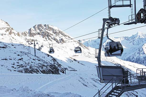 istock Ski lift in mountains 527393987