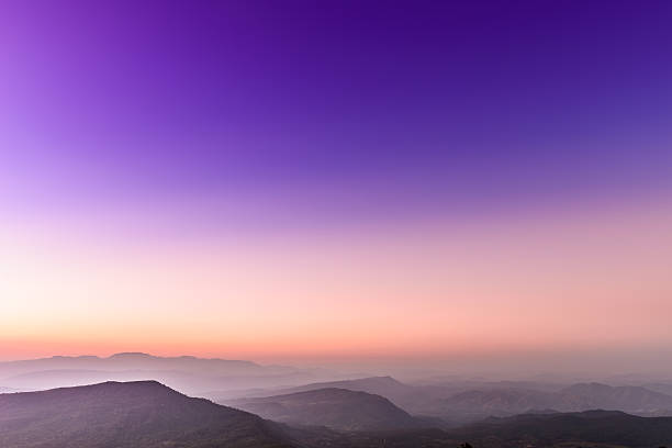 istock sunset view of landscape at Tropical Mountain Range 527397221