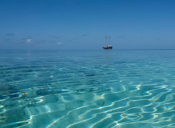 Navio no mar - foto de acervo