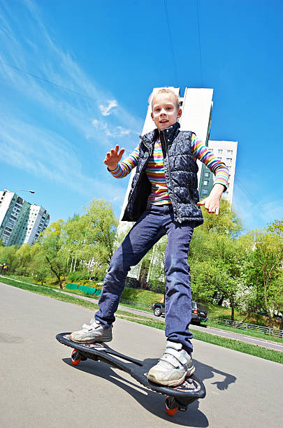 istock Girl riding a skateboard 527397527