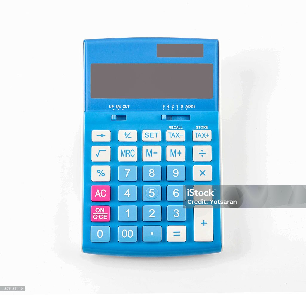 Calculator Calculator isolated on a white background Balance Stock Photo