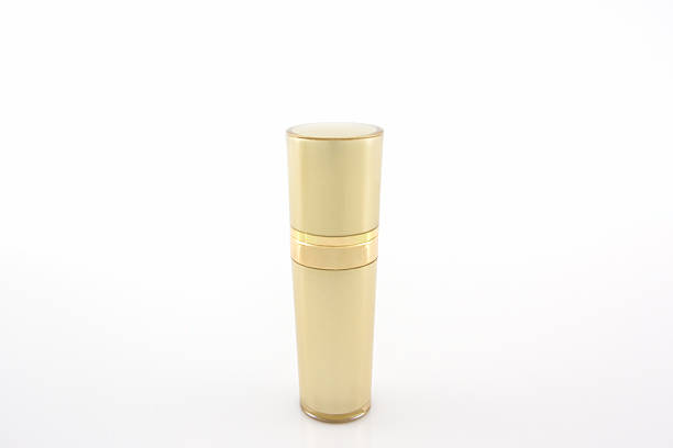 istock Cosmetics bottle, Golden Blank packaging bottle. 527437989