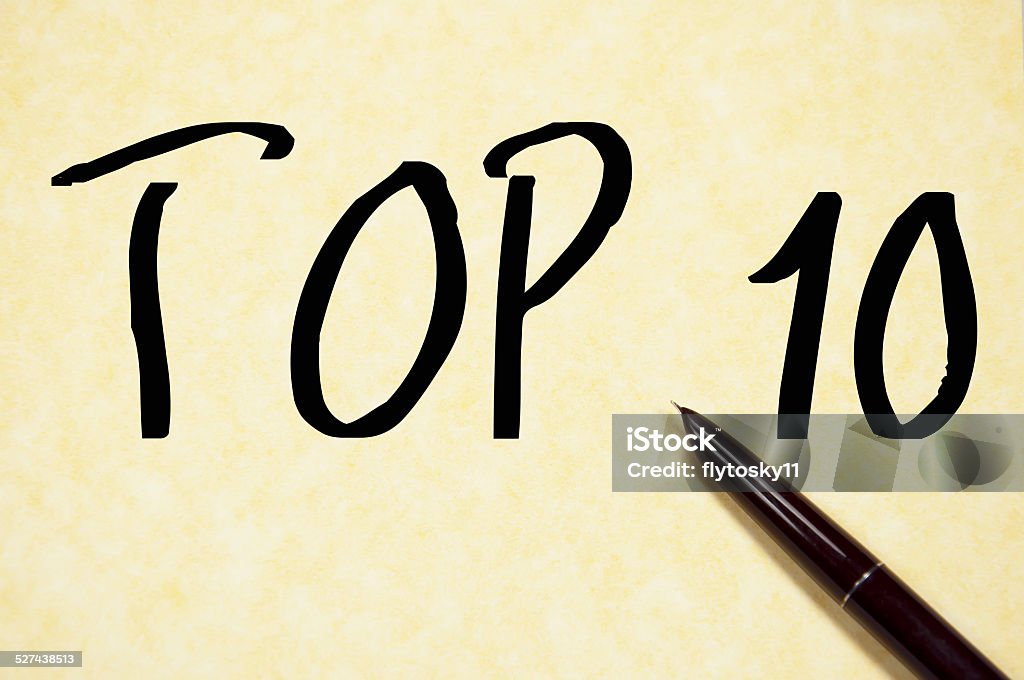 TOP 10 text Schreiben auf Papier - Lizenzfrei Finanzwirtschaft und Industrie Stock-Foto