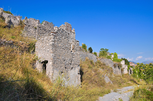 Ruins castle. Maratea. Basilicata. Italy.
