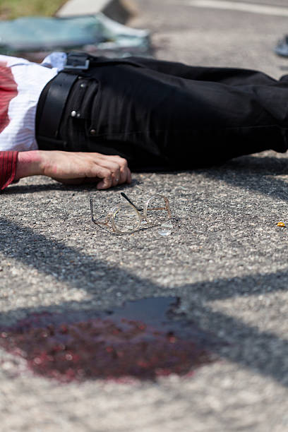 istock Injured man in blood 527439165