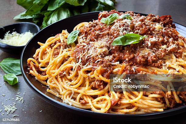 Spaghetti Bolognese Stock Photo - Download Image Now - Pasta, Bolognese Sauce, Spaghetti