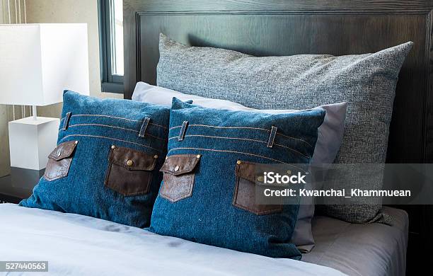 Pillow On The Bed Stock Photo - Download Image Now - Arts Culture and Entertainment, Bed - Furniture, Bedding