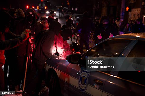 Masked Protestors Stock Photo - Download Image Now - Chaos, City, City Street