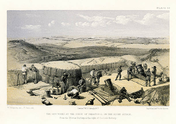 istock Crimean War -  Siege of Sebastopol Mortar Battery 527462845