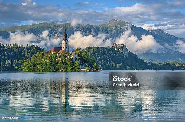 Lake Bled After Raining Stock Photo - Download Image Now - Bled - Slovenia, Slovenia, Beach