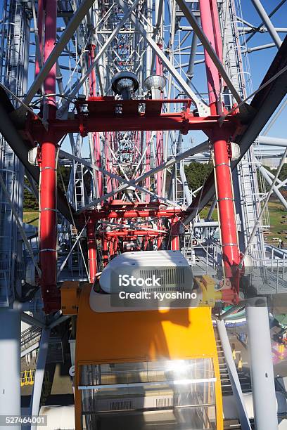 Steel Frame Of The Ferris Wheel Seen From Gondola Stock Photo - Download Image Now - Amusement Park, Amusement Park Ride, Arts Culture and Entertainment