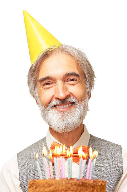 istock Happy elderly gentleman with a gray beard 527466467