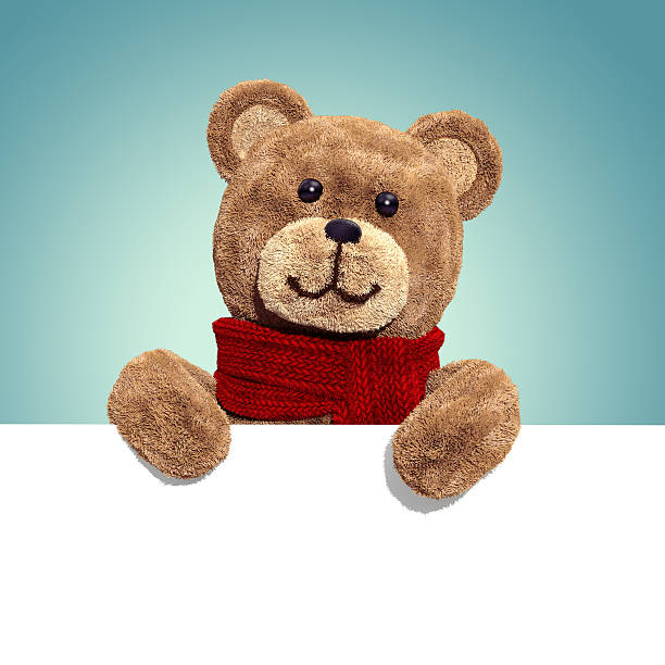 Teddy bear for a girl on white background