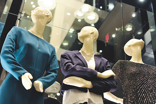 istock Dresses on Mannequins in Shop 527467883