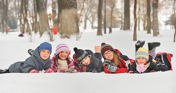 istock Children in the snow in winter 527468479