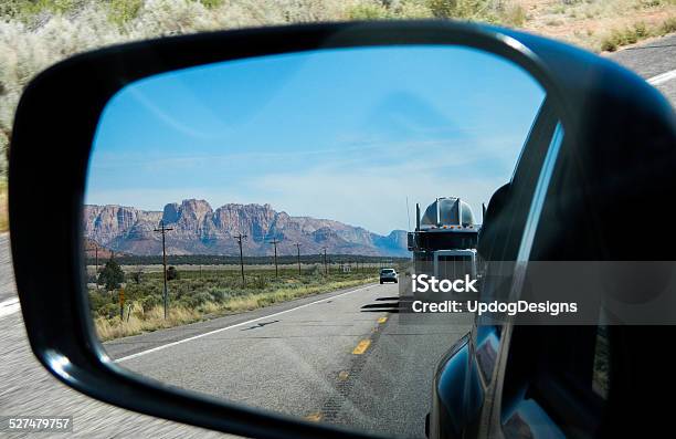 Tailgating Truck Stock Photo - Download Image Now - Tailgating, Safety, Vanishing Point