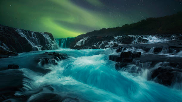 istock Icelandic river and northern lights 527481733